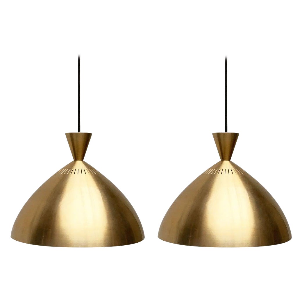 Ensemble de 2 lampes à suspension danoises Diabolo du milieu du siècle dernier Lyfa, années 1960