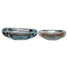 Ensemble de 2 bols en verre danois du milieu du siècle par Per Lütken pour Holmegaard, années 1960