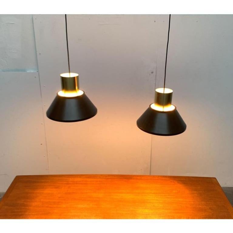 Set di 2 lampade a sospensione danese di metà secolo di Jo Hammerborg, anni '60 in vendita 5