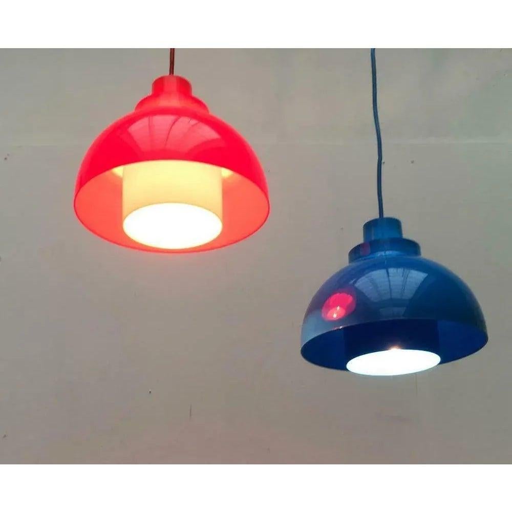 Set di 2 lampade a sospensione Minisol danesi di metà secolo di K.K., anni '60 in vendita 1