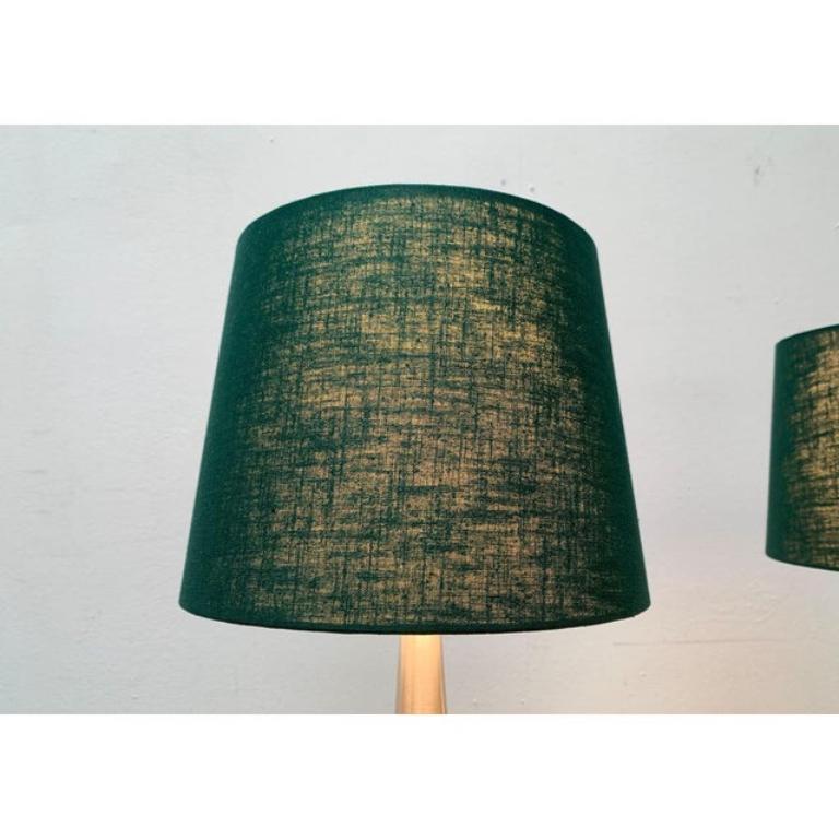 Metal Set of 2 Mid-Century Danish Orient Table Lamp by Jo Hammerborg, 1960s For Sale