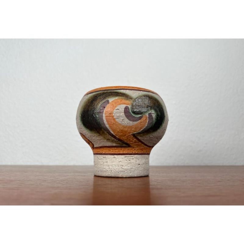 Juego de 2 candelabros y caja con tapa de cerámica danesa de mediados de siglo, Søholm, 1960 en venta 5