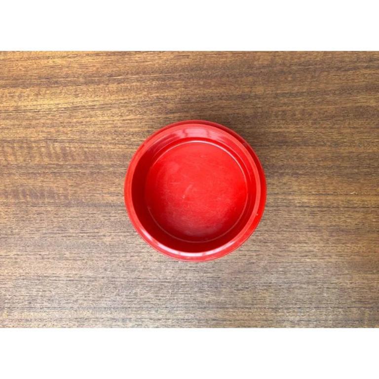 Set of 2 Mid-Century Danish Space Age Red Stacking Bowls from Nordsted, 1960s For Sale 4