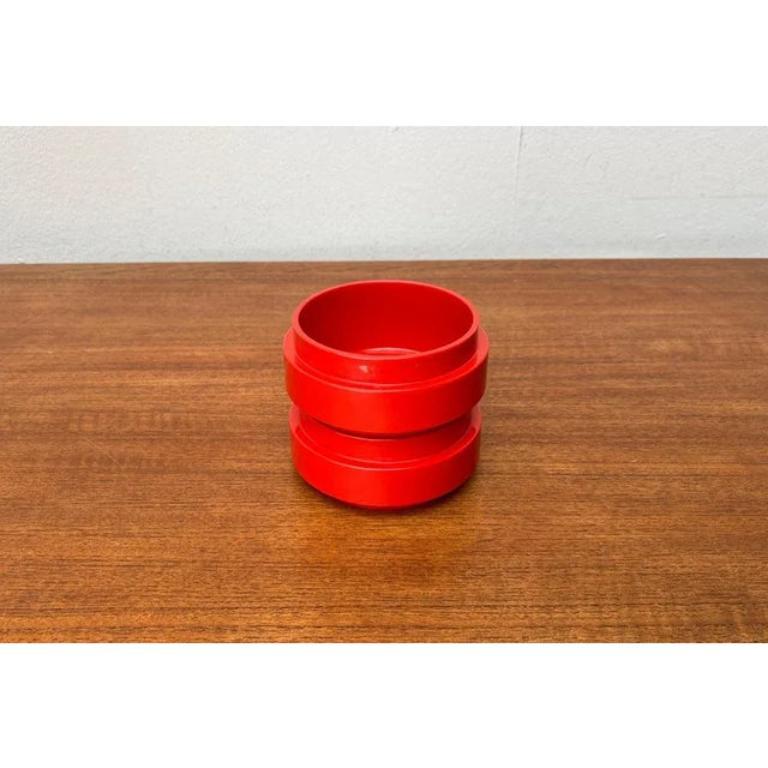 Set of 2 Mid-Century Danish Space Age Red Stacking Bowls from Nordsted, 1960s For Sale 6