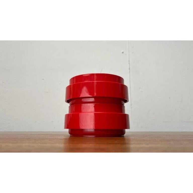 20th Century Set of 2 Mid-Century Danish Space Age Red Stacking Bowls from Nordsted, 1960s For Sale