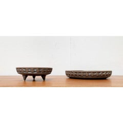 Set of 2 Mid-Century Danish Studio Pottery Bowls from Frank Keramik, 1960s