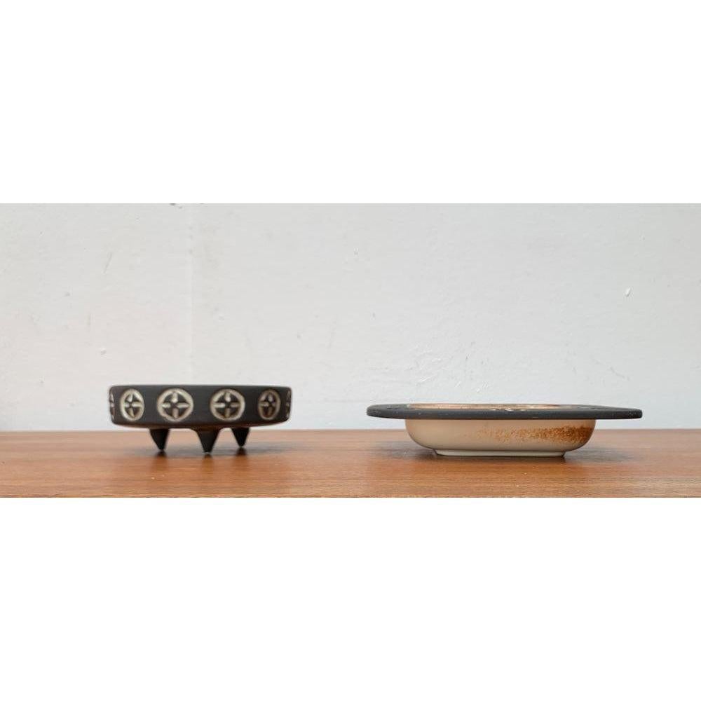 Ceramica Set di 2 ciotole in Studio Pottery danese di metà secolo di Frank Keramik 1960 in vendita