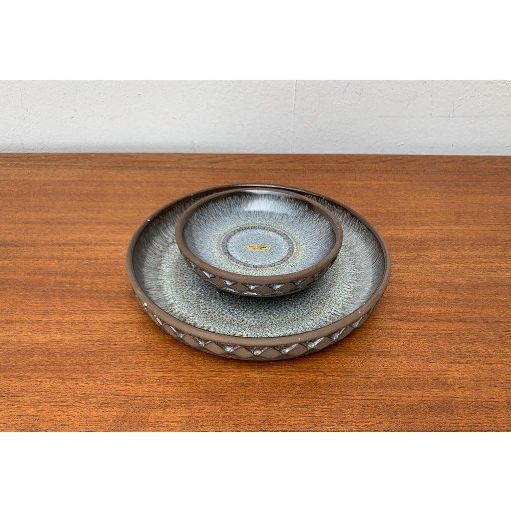 Set di 2 ciotole in Studio Pottery danese di metà secolo di Frank Keramik, anni '60 in vendita 1