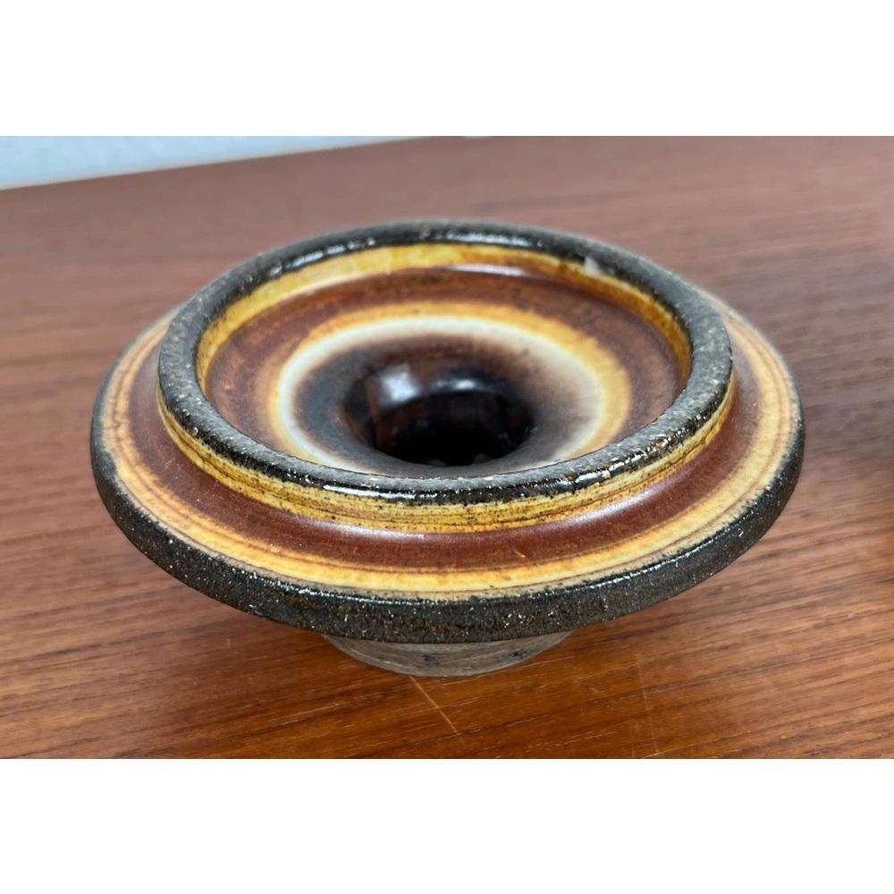 Set di 2 portacandele in Studio Pottery danese del 1960 di Lise Eder, metà secolo. in vendita 1