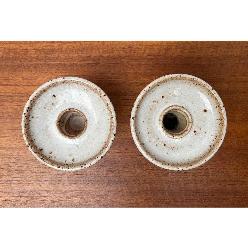 Set di 2 portacandele in Studio Pottery danese di metà secolo, anni '60 in vendita 5