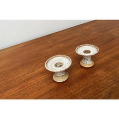 Set of 2 Mid-Century Danish Studio Pottery Candleholders, 1960s