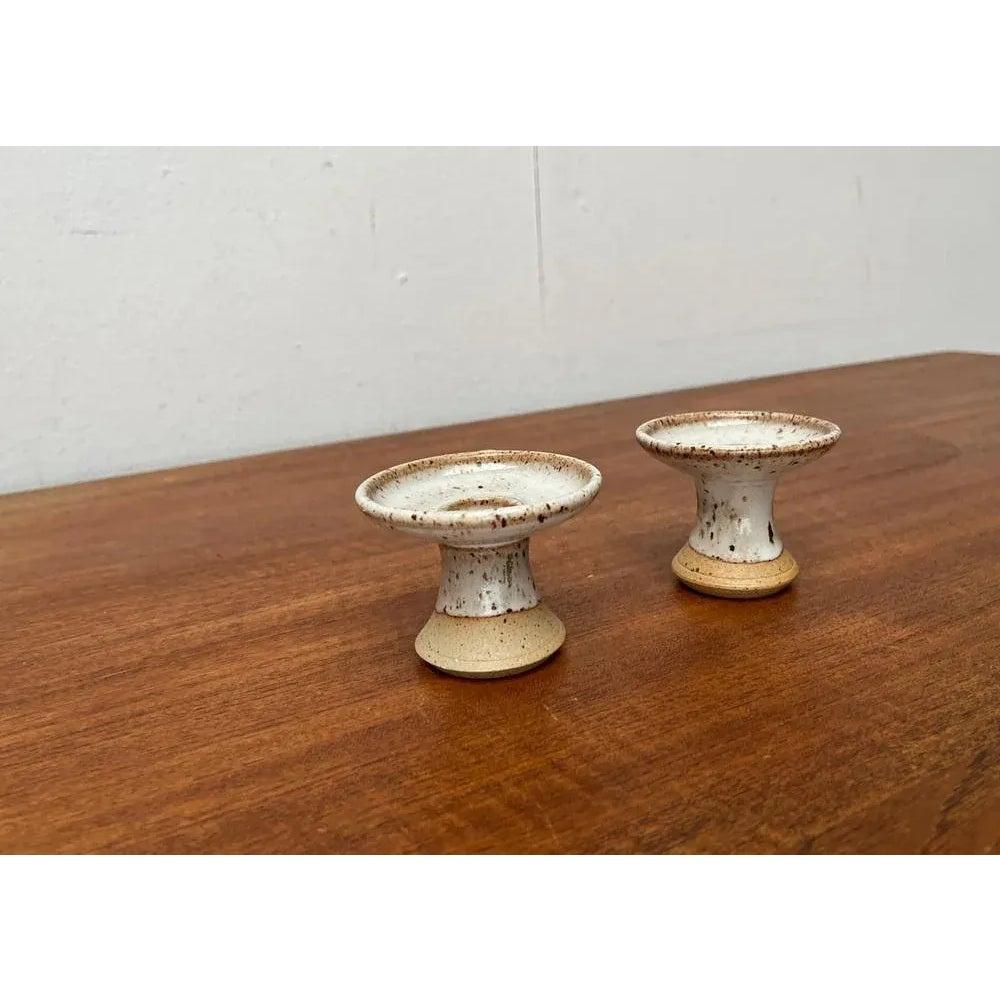 Danese Set di 2 portacandele in Studio Pottery danese di metà secolo, anni '60 in vendita