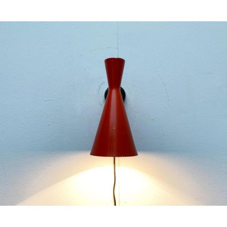 Juego de 2 lámparas de pared Diábolo de mediados de siglo, años 60 Metal en venta