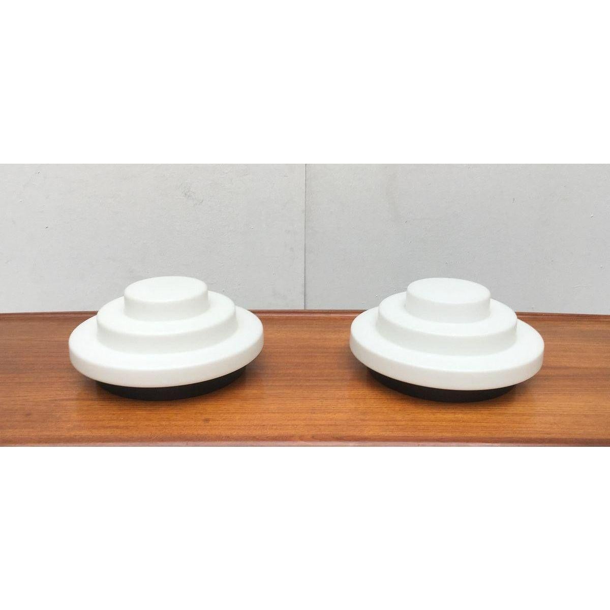 Mid-Century moderno Set di 2 lampade da soffitto o da parete olandesi di metà secolo di RAAK, anni '60 in vendita