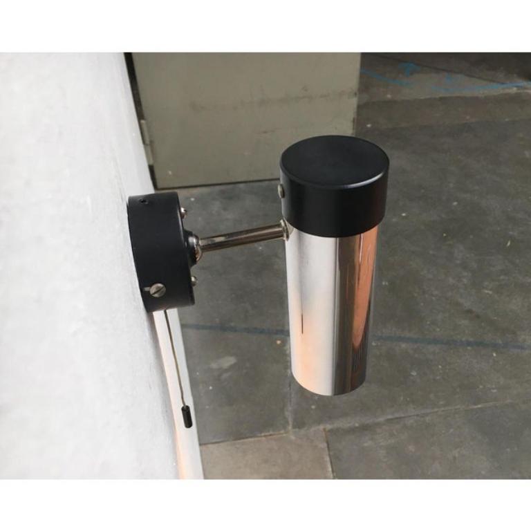 Set of 2 Mid-Century Dutch Minimalist Wall Lamps by H. Busquet, 1960s In Good Condition For Sale In Hamburg, DE