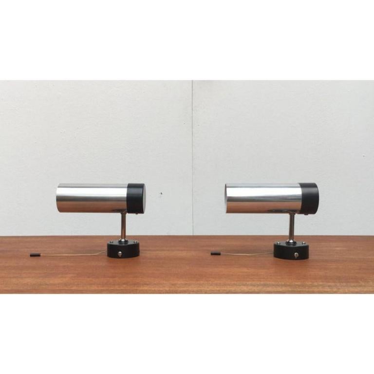20th Century Set of 2 Mid-Century Dutch Minimalist Wall Lamps by H. Busquet, 1960s For Sale