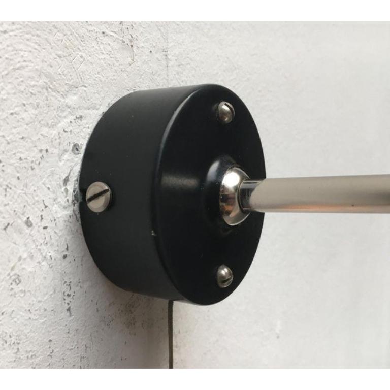 Metal Set of 2 Mid-Century Dutch Minimalist Wall Lamps by H. Busquet, 1960s For Sale