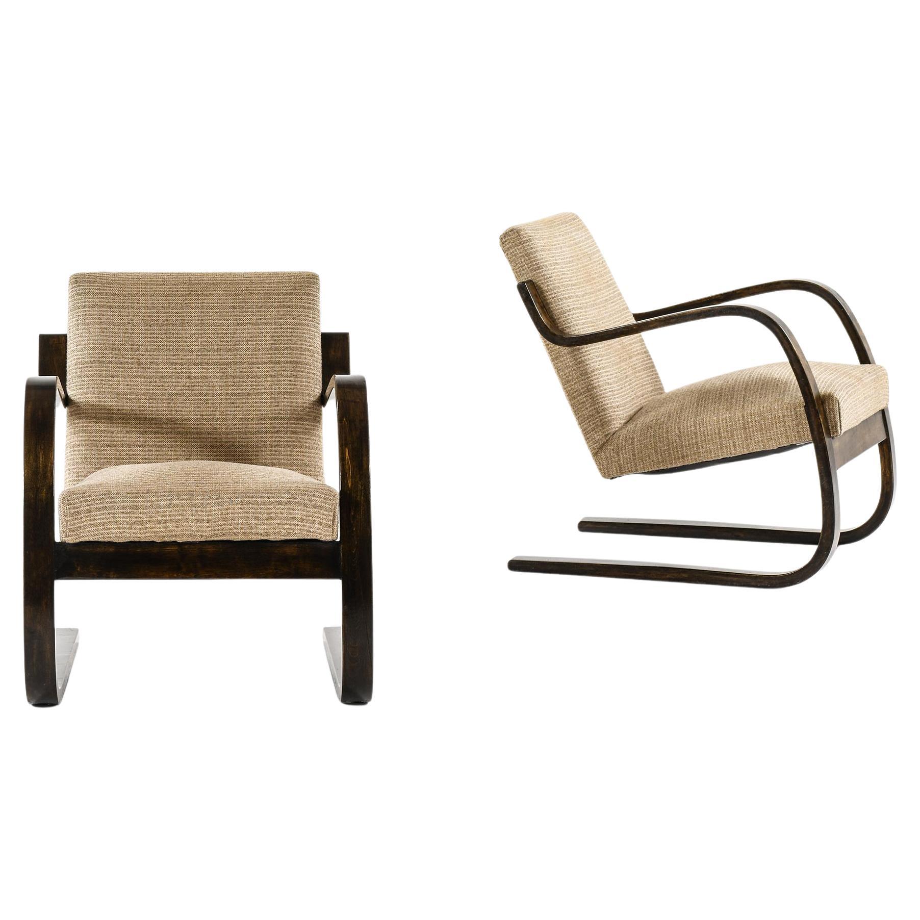 Set of 2 Mid Century Easy Chairs by Alvar Aalto, 1933