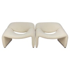 Set of 2 Mid Century F598 Groovy Chairs by Pierre Paulin for Artifort, 1980s