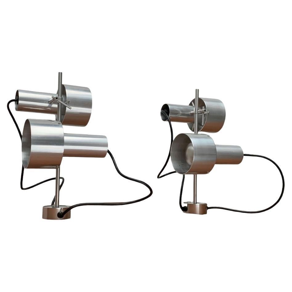 Set of 2 Mid-Century FA2 Minimalist Double Ceiling Lamps by Peter Nelson, 1960s