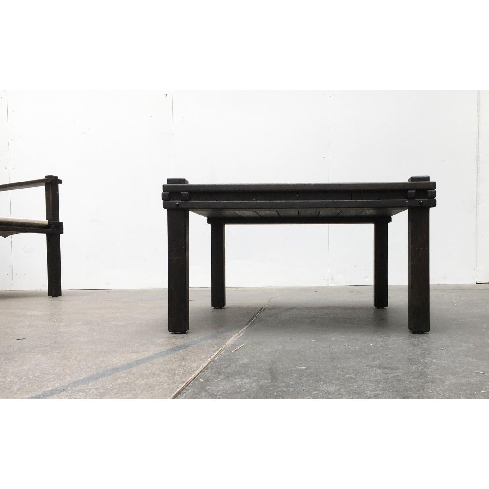 Set of 2 Mid-Century Farmer Series Chair & Table Set by Gerd Lange, 1960s (20. Jahrhundert) im Angebot