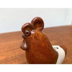 Set of 2 Mid-Century Finnish Ceramic Chicken Bird Flutes from Kermansavi, 1960s