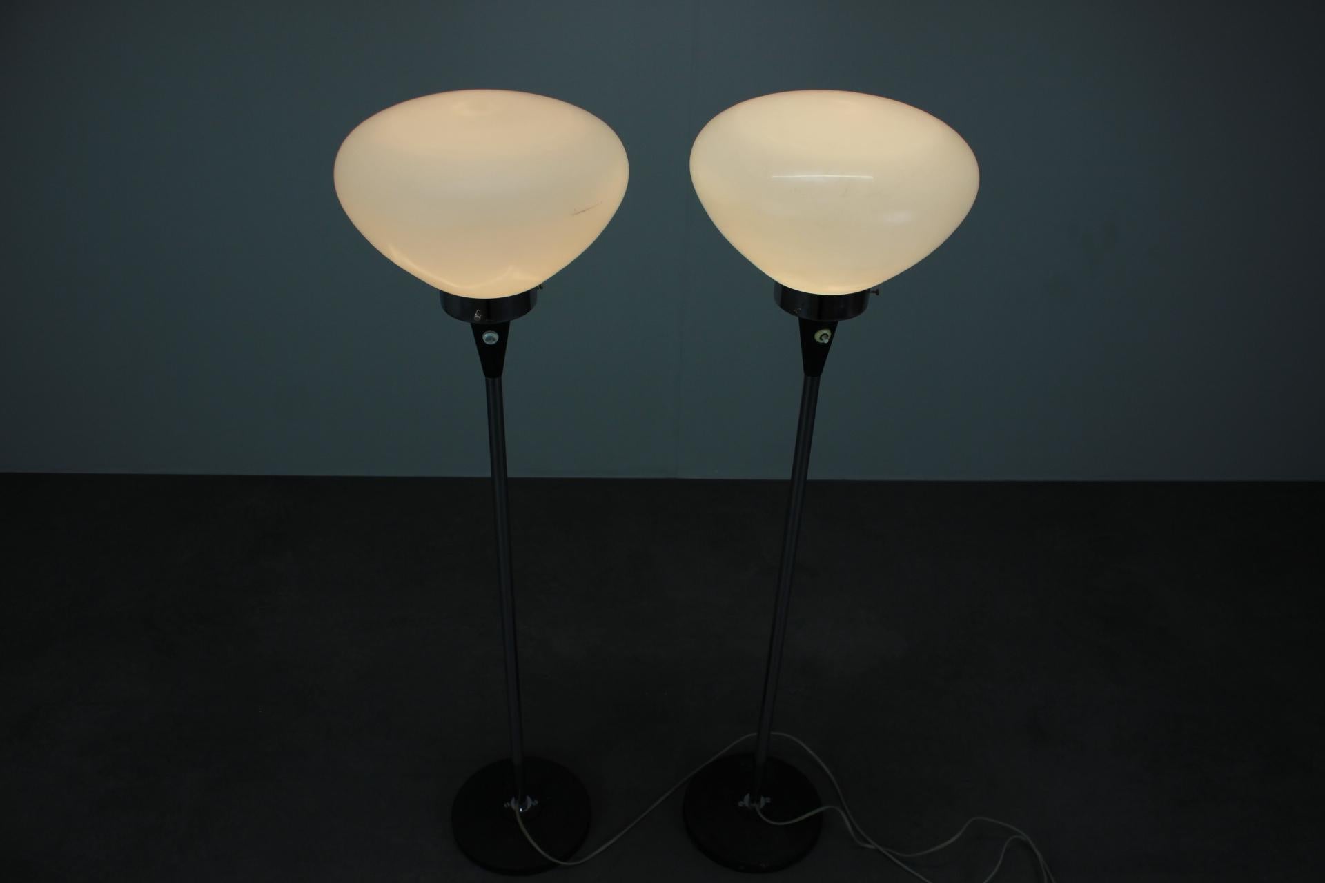 Set di 2 lampade da terra di metà secolo di J. Bejvl, Cecoslovacchia, anni '60 in vendita 6