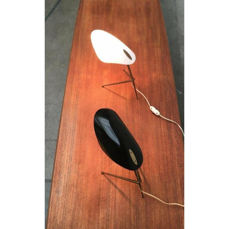 Metal Set of 2 Mid-Century German Acryl and Brass Tripod Table Lamp from Cosack, 1960s For Sale