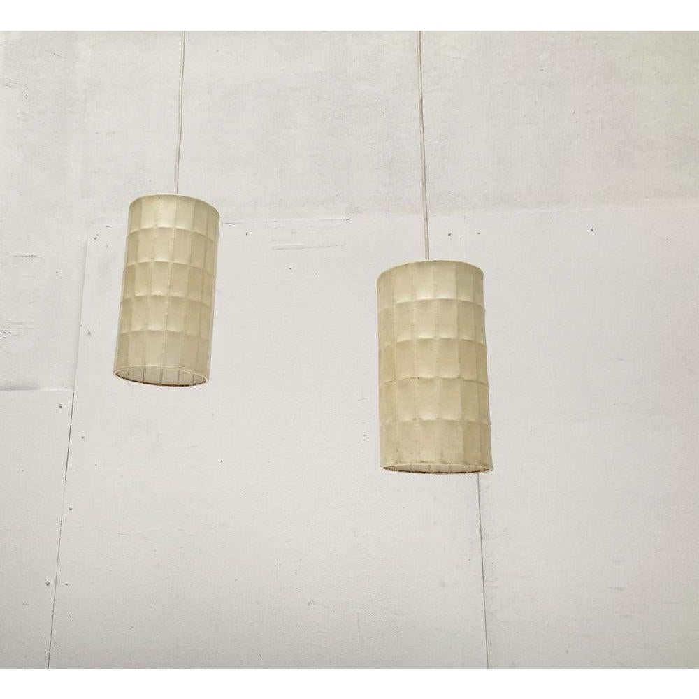 Tedesco Set di 2 lampade a sospensione Cocoon di Friedel Wauer, anni '60, Germania, metà del secolo scorso in vendita