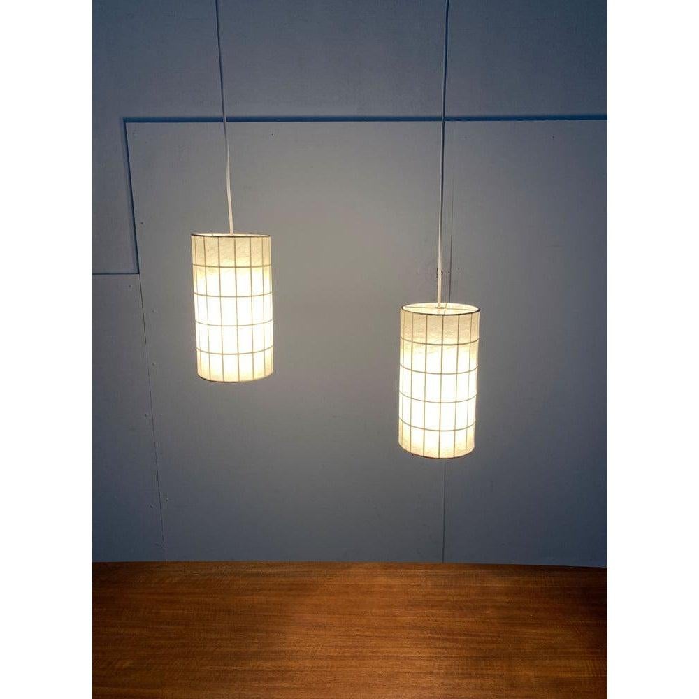 Metallo Set di 2 lampade a sospensione Cocoon di Friedel Wauer, anni '60, Germania, metà del secolo scorso in vendita