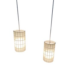 Set of 2 Mid-Century German Cocoon Pendant Lamps by Friedel Wauer, 1960s