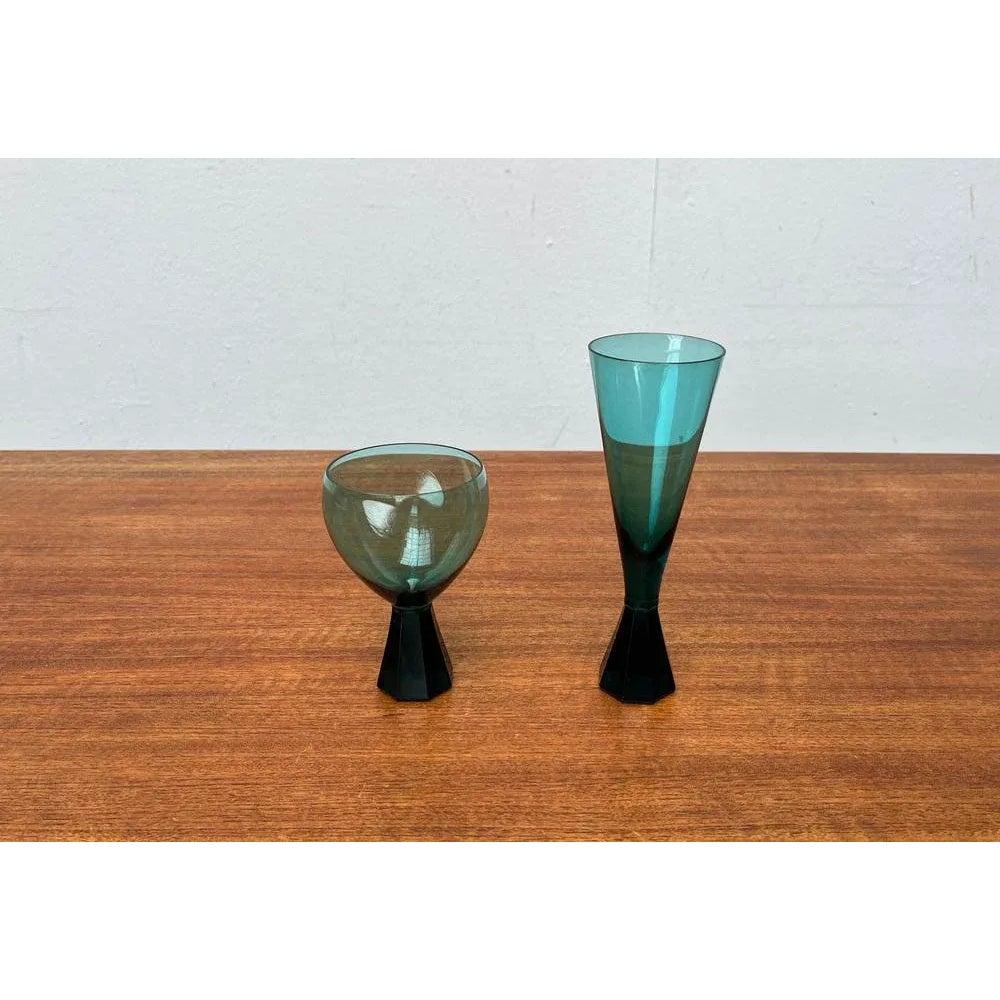 Mid-Century Modern Set of 2 Mid-Century German Drinking Glasses from Karl Friedrich Glas, 1960s For Sale