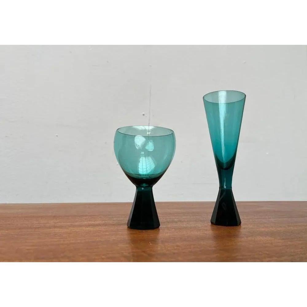 20th Century Set of 2 Mid-Century German Drinking Glasses from Karl Friedrich Glas, 1960s For Sale