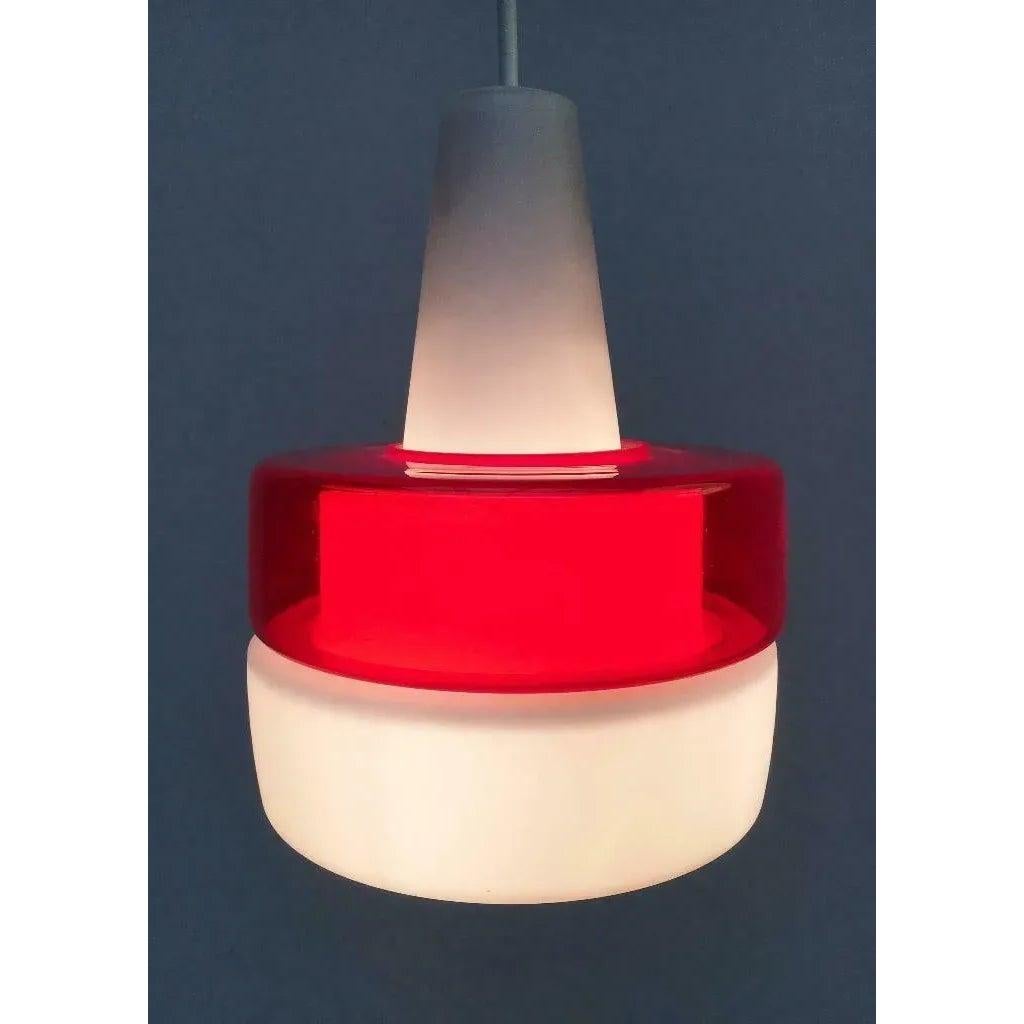 XX secolo Set di 2 lampade a sospensione in vetro tedesco di metà secolo di Peill & Putzler, anni '70 in vendita