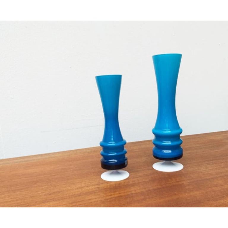 Set di 2 vasi in vetro tedesco di metà secolo di Karl Friedrich Glass, anni '60 in vendita 5