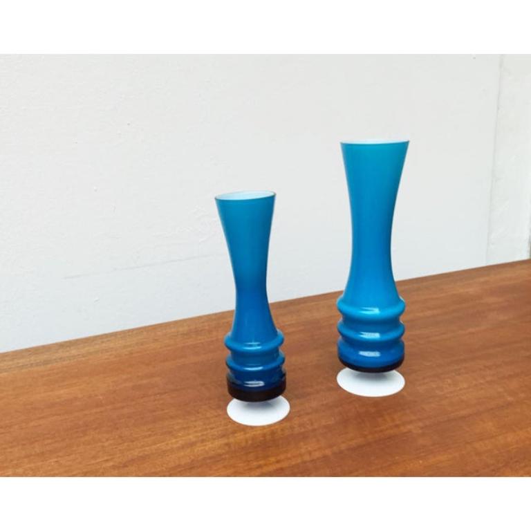 Set di 2 vasi in vetro tedesco di metà secolo di Karl Friedrich Glass, anni '60 in vendita 1