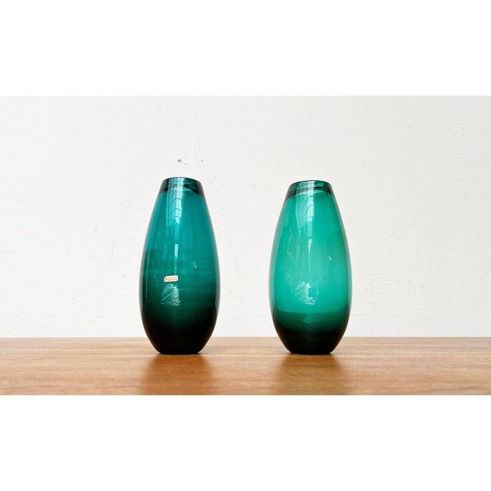 Set di 2 vasi in vetro tedesco di metà secolo di Karl Friedrich Glas, anni '60 in vendita 3