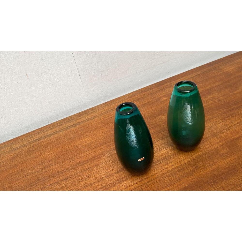 XX secolo Set di 2 vasi in vetro tedesco di metà secolo di Karl Friedrich Glas, anni '60 in vendita