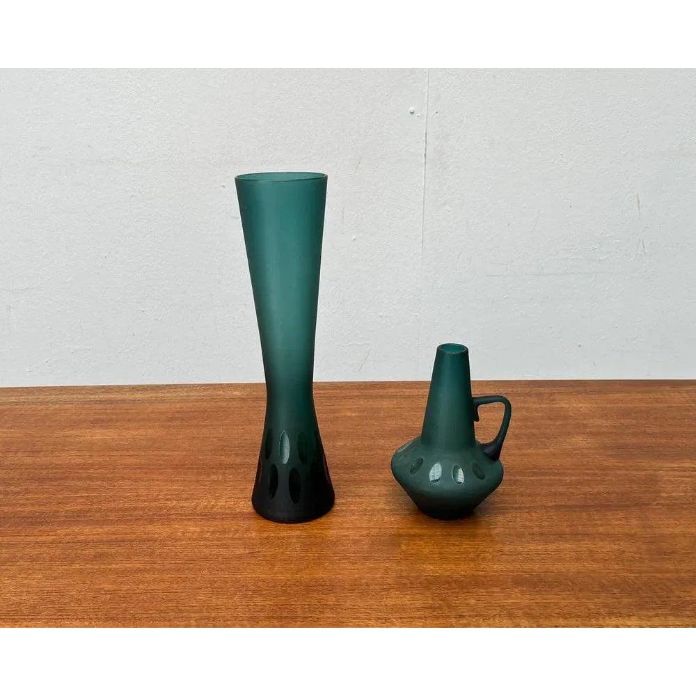 XX secolo Set di 2 vasi in vetro tedesco di metà secolo di Karl Friedrich Glas, anni '60 in vendita