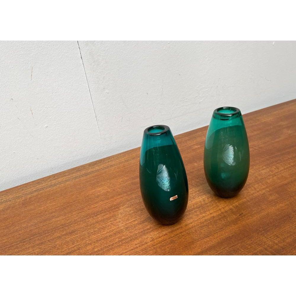 Set di 2 vasi in vetro tedesco di metà secolo di Karl Friedrich Glas, anni '60 in vendita 1