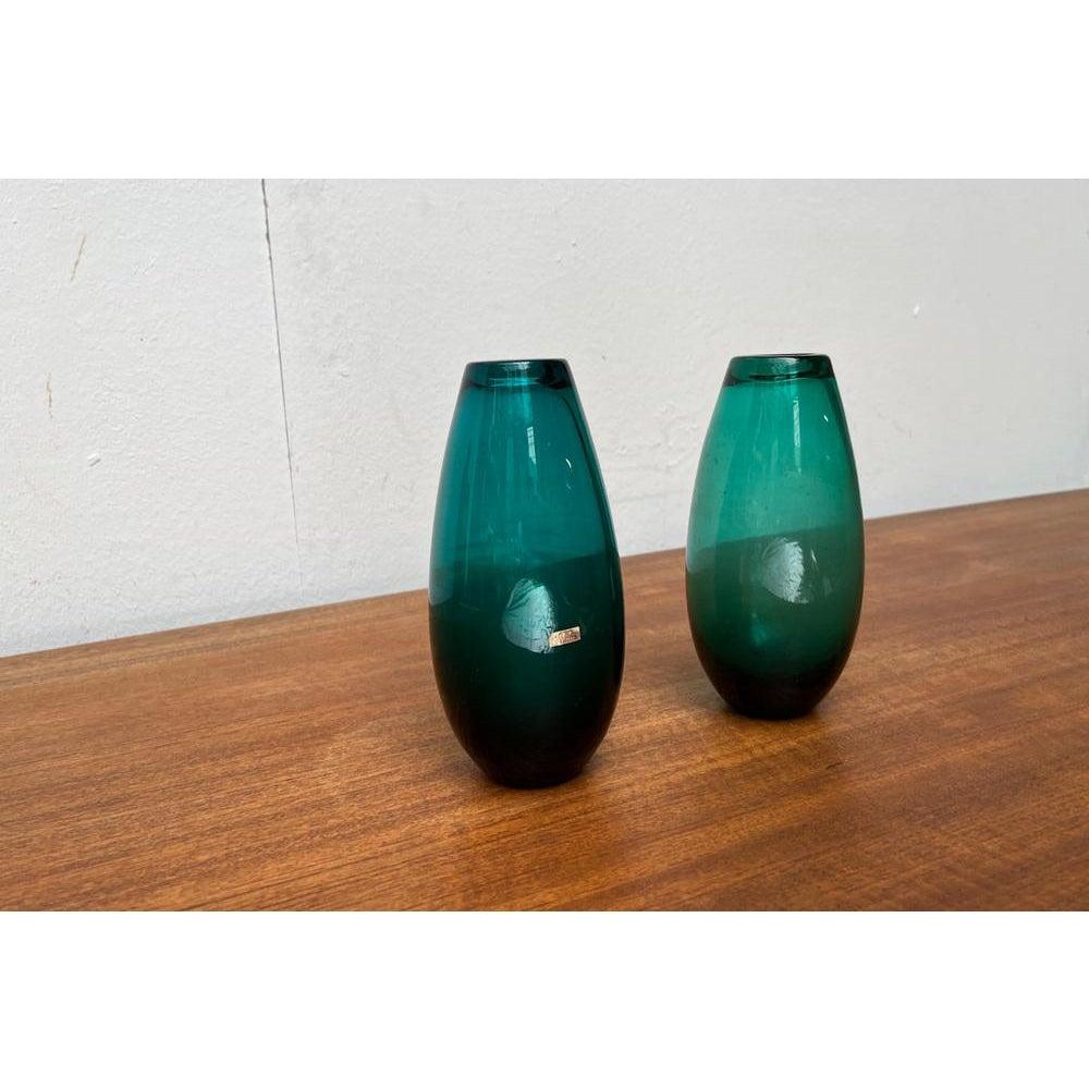 Set di 2 vasi in vetro tedesco di metà secolo di Karl Friedrich Glas, anni '60 in vendita 2