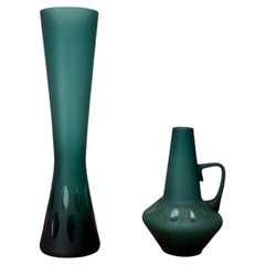 Set of 2 Mid-Century German Glass Vases from Karl Friedrich Glas, 1960s