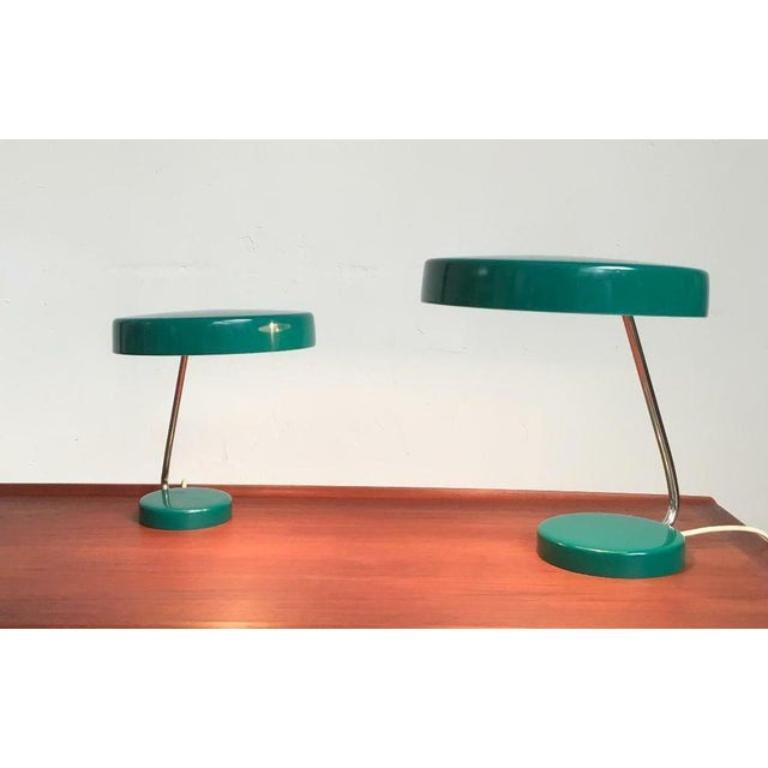 Set of 2 Mid-Century German Minimalist 6658 Table Lamps, 1960s In Excellent Condition For Sale In Hamburg, DE