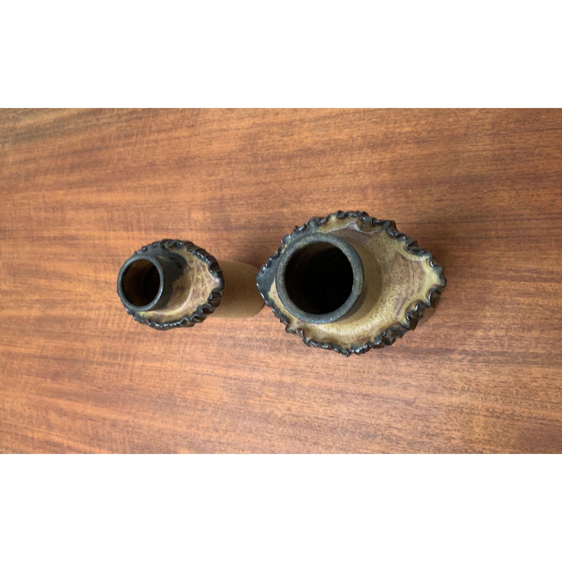 Set di 2 vasi in ceramica tedesca di metà secolo di Luise Duncker In condizioni discrete in vendita a Hamburg, DE