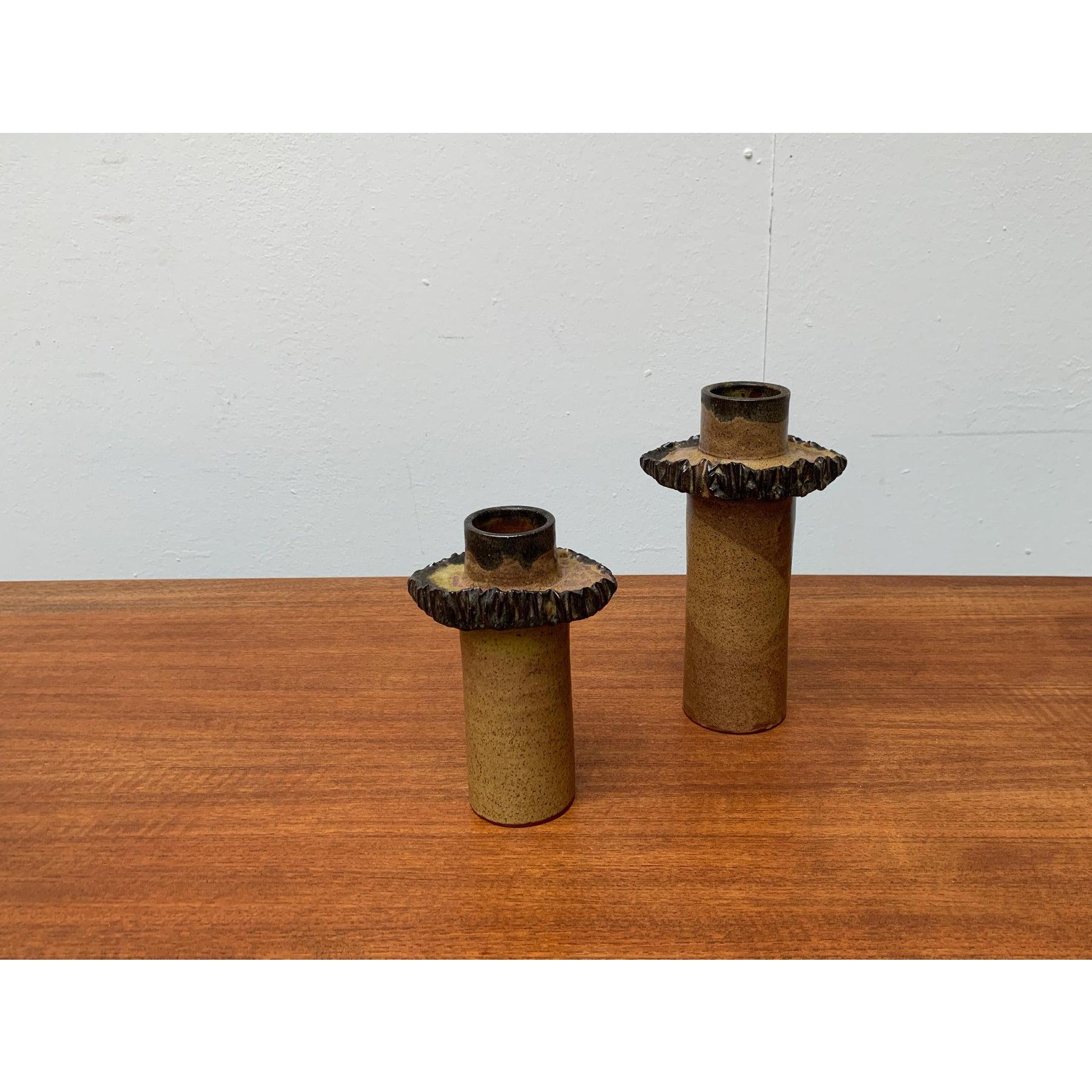 Set di 2 vasi in ceramica tedesca di metà secolo di Luise Duncker in vendita 1