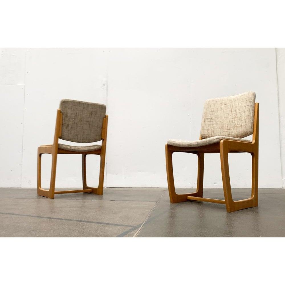 Mid-Century Modern Ensemble de 2 chaises à traîneau allemandes du milieu du siècle, années 1960 en vente