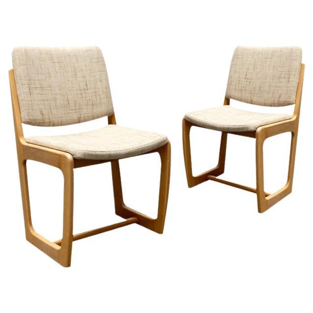 Set of 2 Mid-Century German Sled Chairs, 1960s