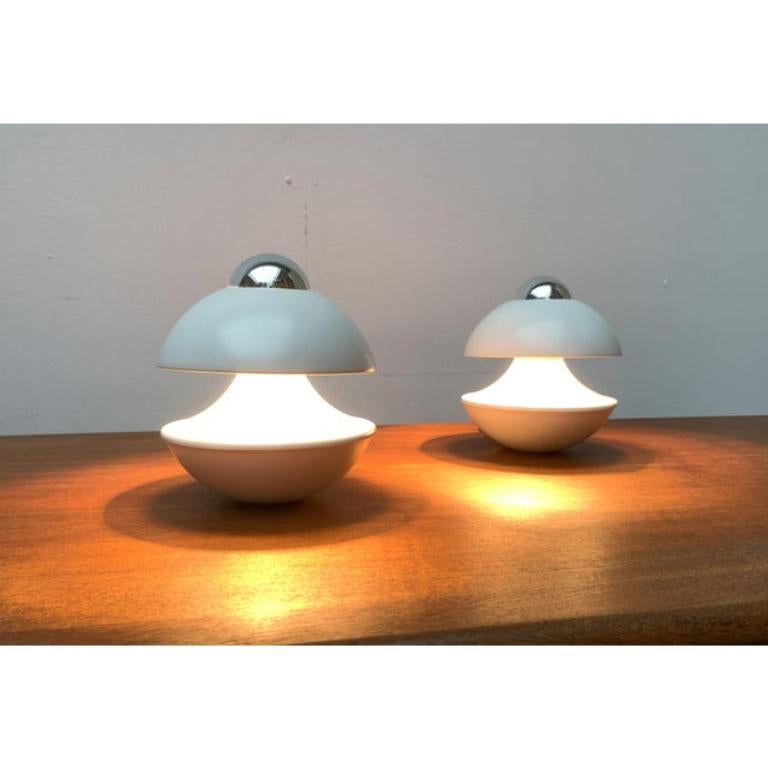 2er-Set Deutsche Space Age Pilz Tisch- oder Wandlampe, 1970er Jahre im Angebot 1