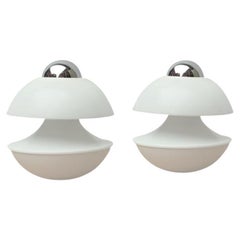 Set di 2 lampade da tavolo o da parete a fungo tedesche di metà secolo, anni '70