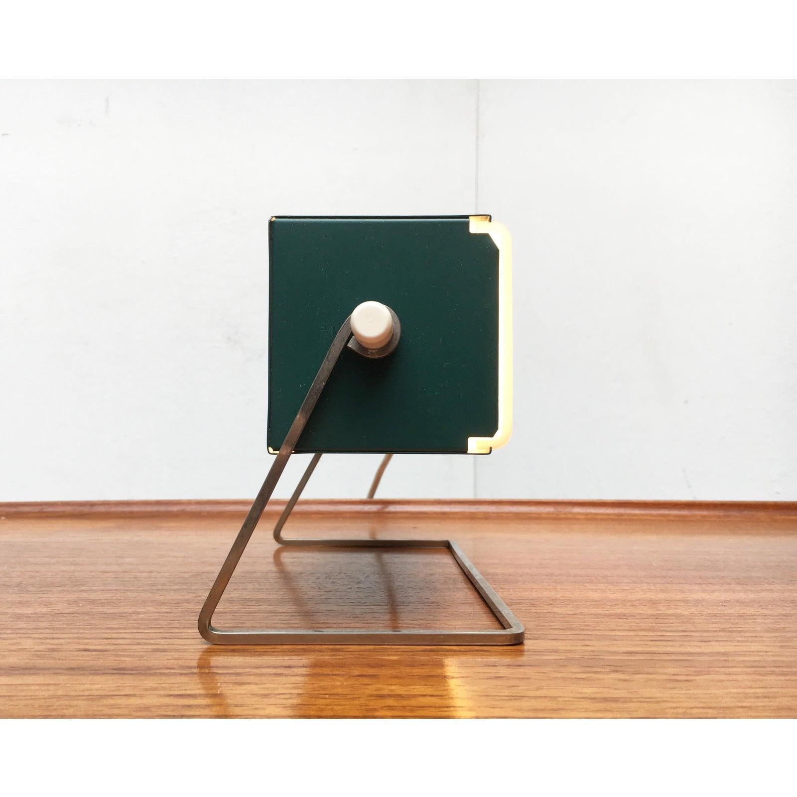 Metal Set of 2 Mid-Century German Space Age Table Lamps from Leclaire & Schäfer, 1960s For Sale